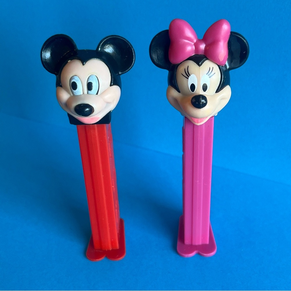 Disney Vintage PEZ Dispensers: Mickey Mouse (1980s) and Minnie Mouse
